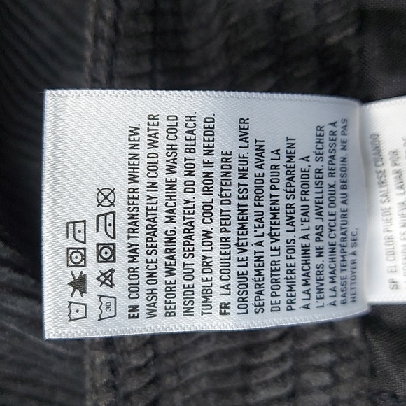 American Eagle Women Cargo Corduroy Pant Size 12 Gray High Rise Straight Leg - Picture 10 of 11